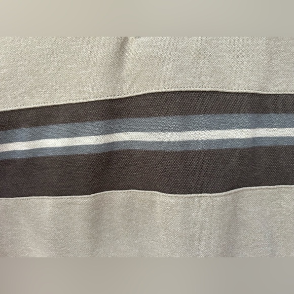Van Heusen Men's Long Sleeve Polo in Taupe with Brown Stripe. Goes w/everything. - Picture 6 of 6